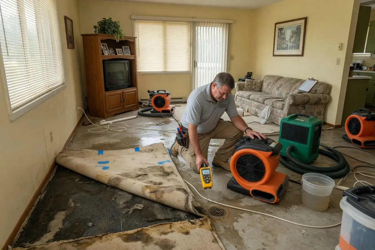 Water Damage Restoration Independence MO, LLC crew at work